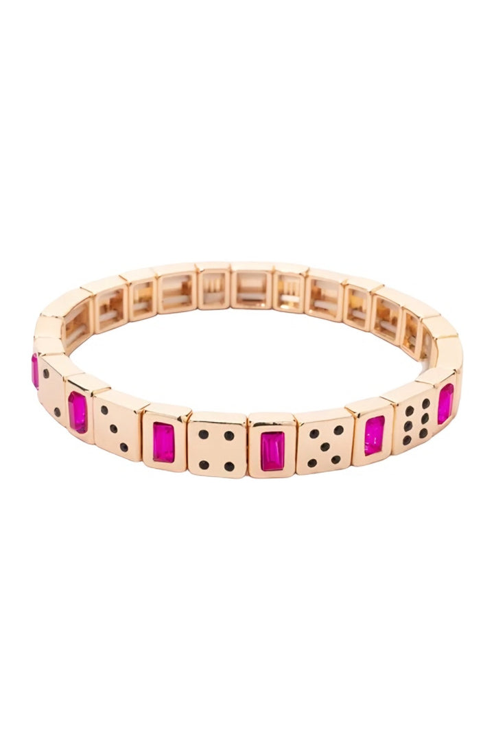 fuchsia-dice-bracelet