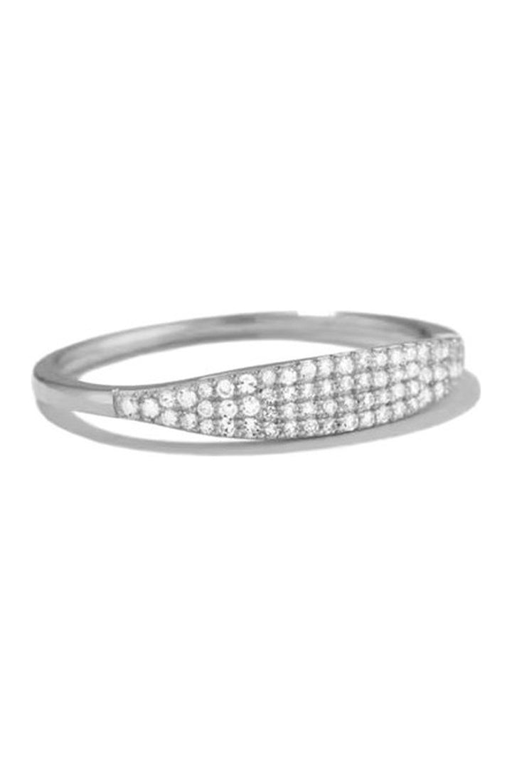 Stephie Silver Pave Ring