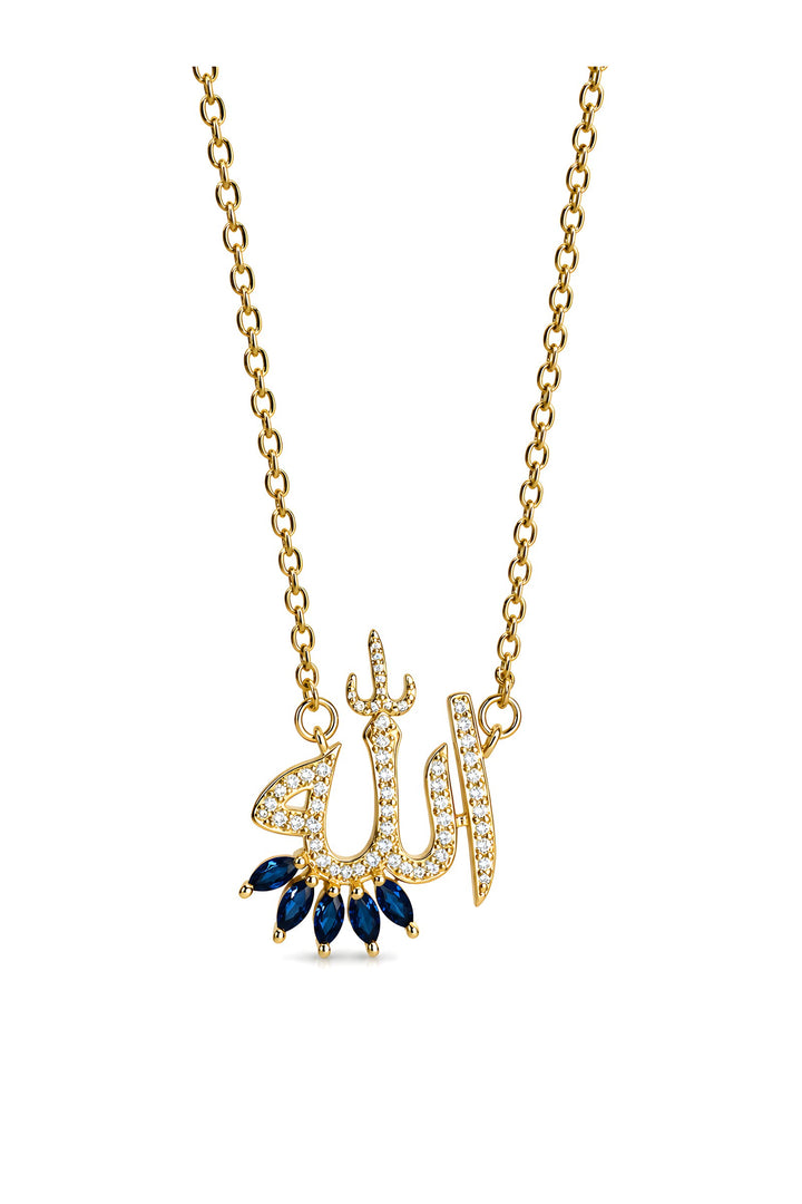 Allah Necklace Blue