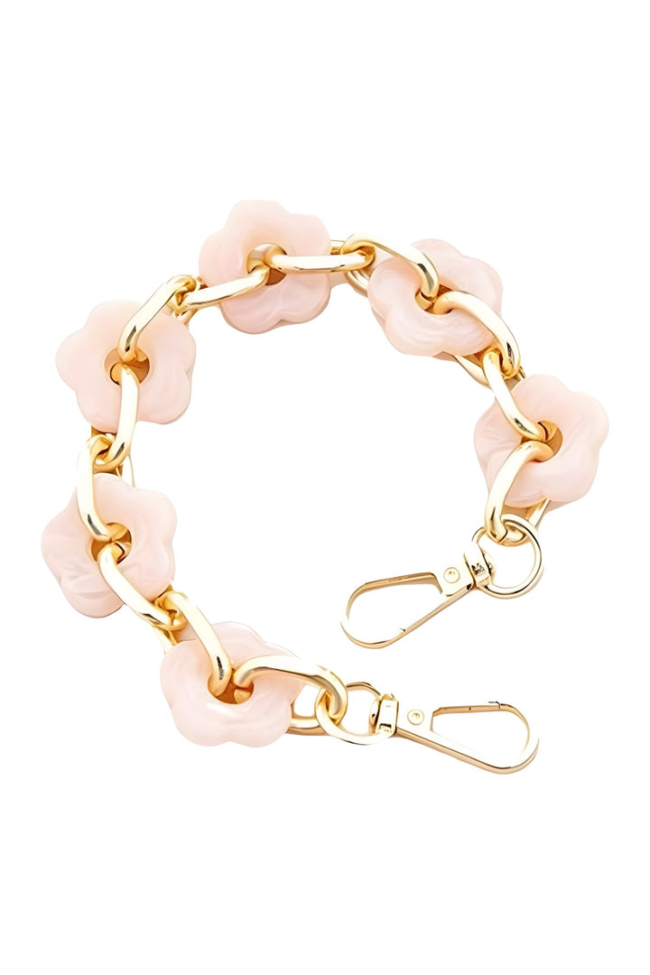 Wrist Phone Strap Floral Light Pink