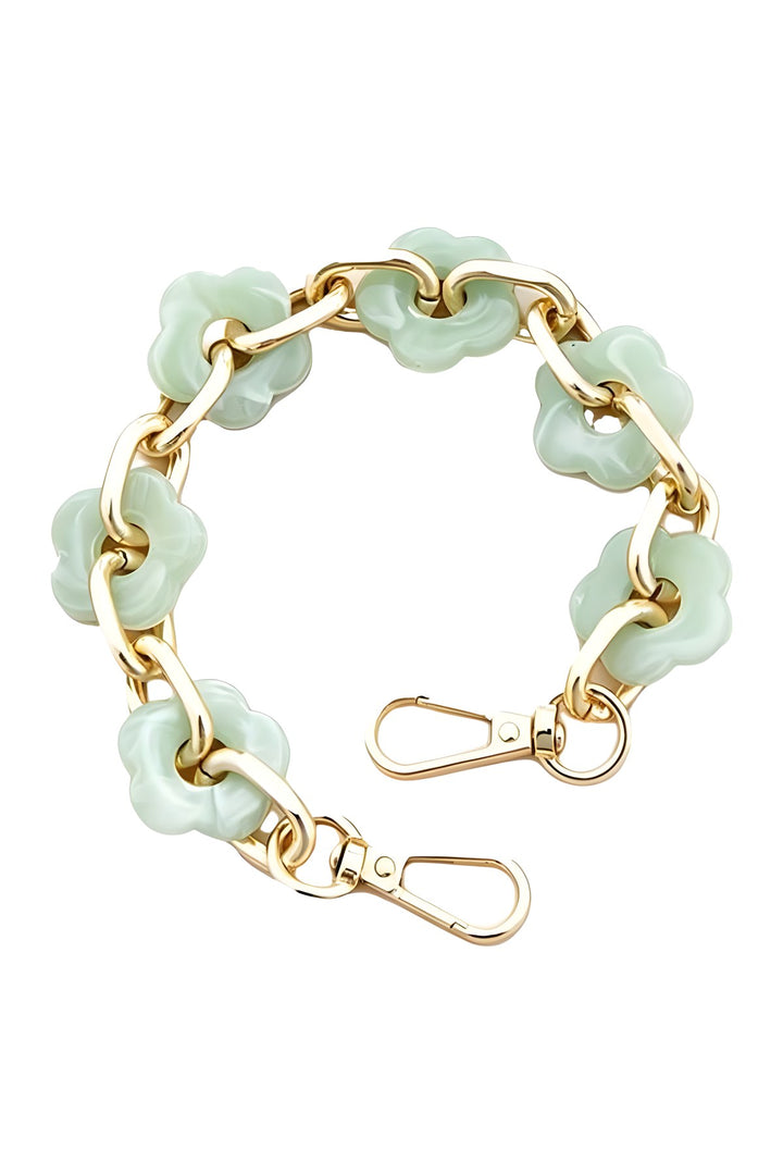 Wrist Phone Strap Floral Green