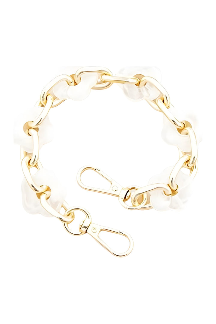 Wrist Phone Strap Floral White
