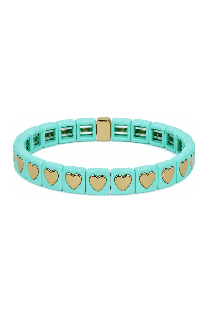 Heart Bracelet Aqua