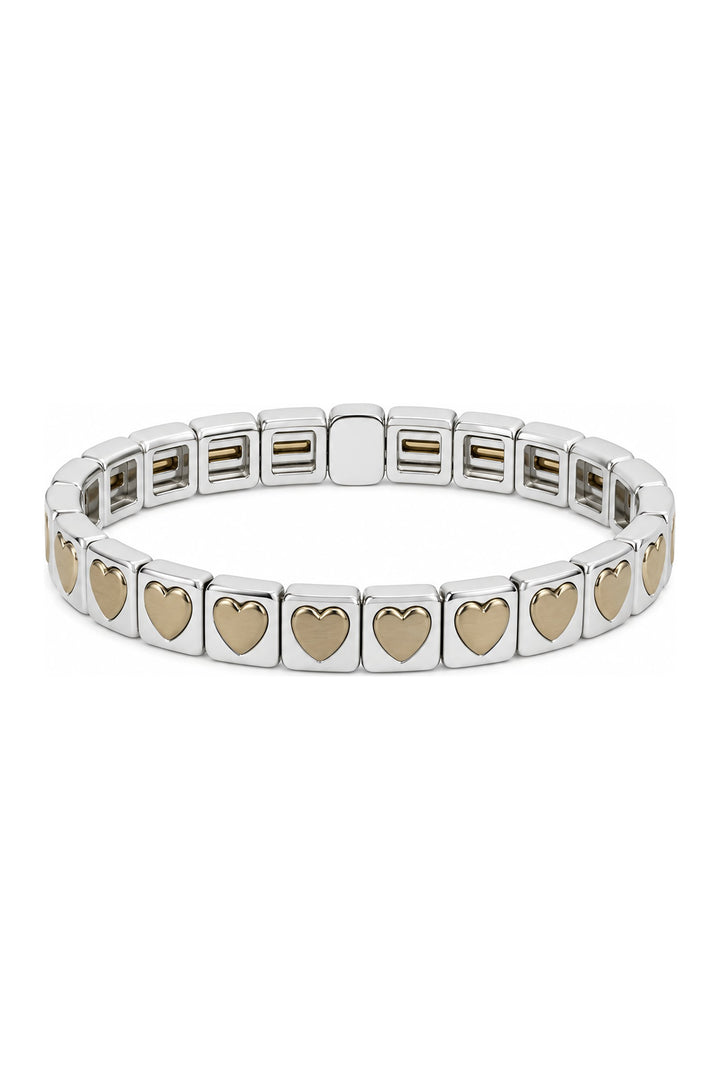 Heart Bracelet Mixed Metal