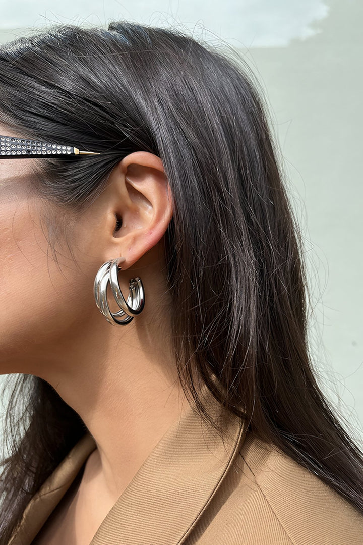 Trouble Hoops Silver