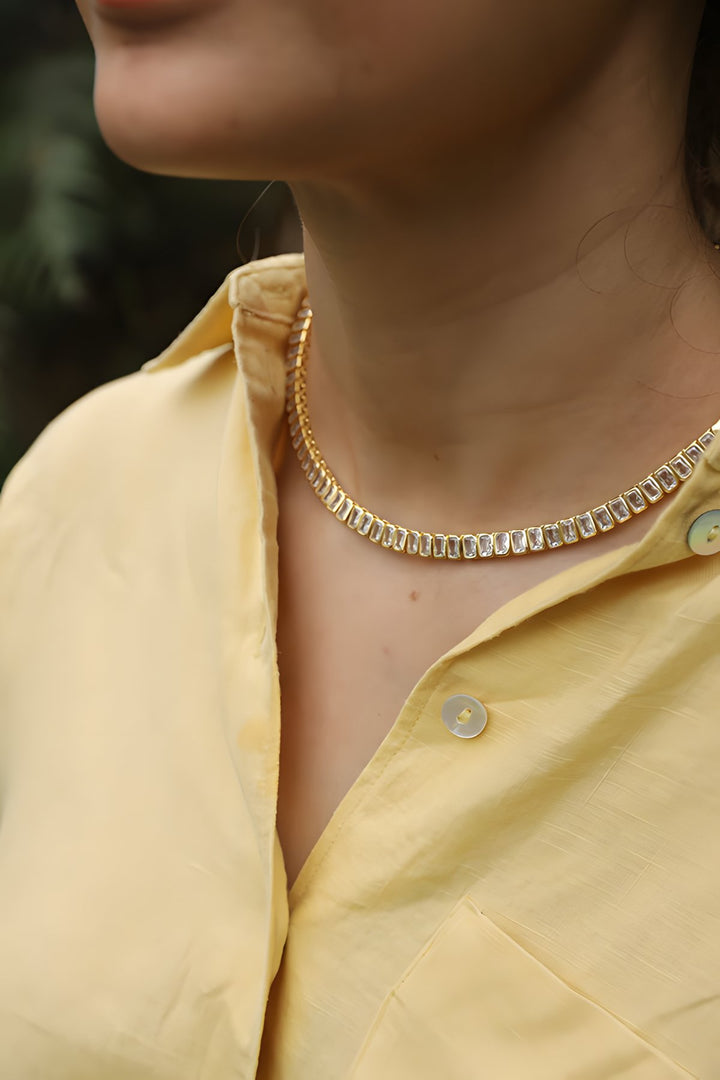Jade Necklace Gold
