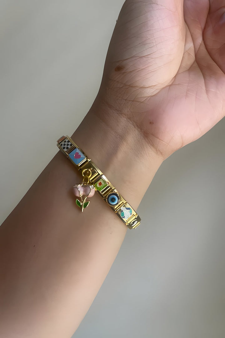 Gold Italian Charm Bracelet