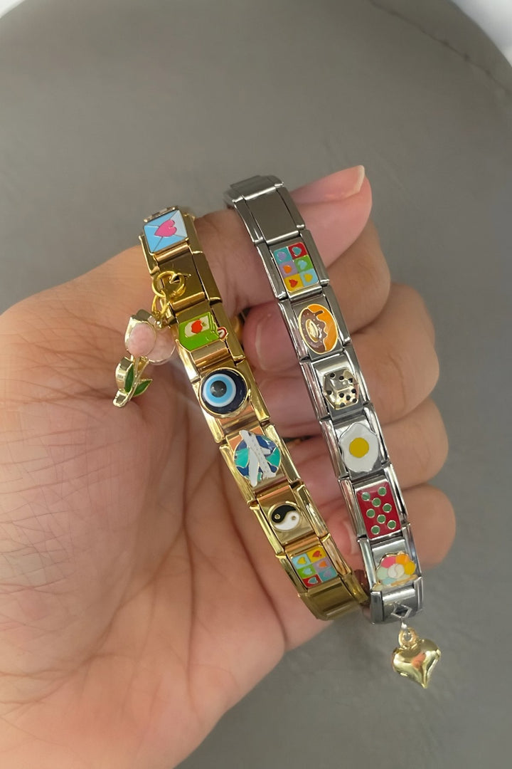Silver Italian Charm Bracelet