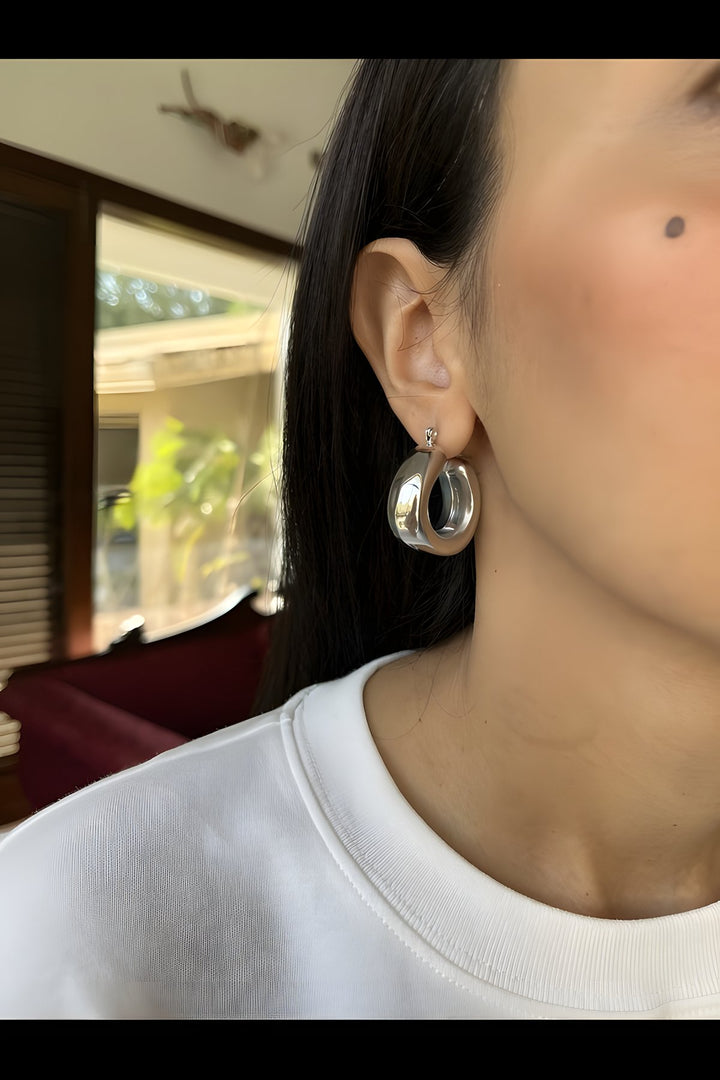 Gina Hoops Silver