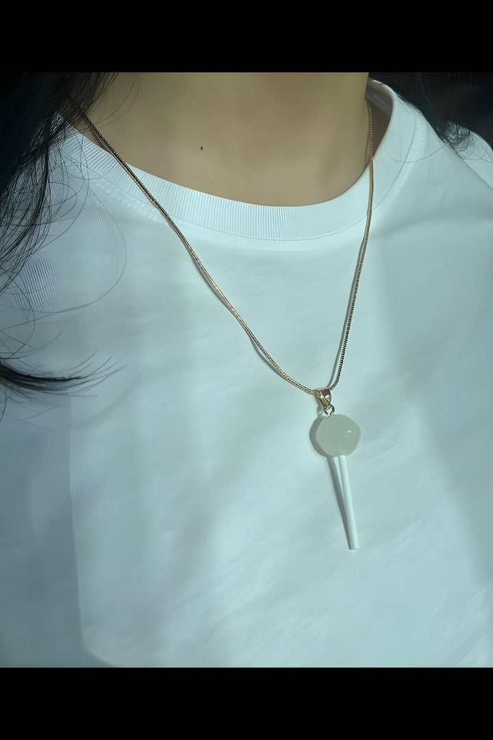 White Lollipop Pendant