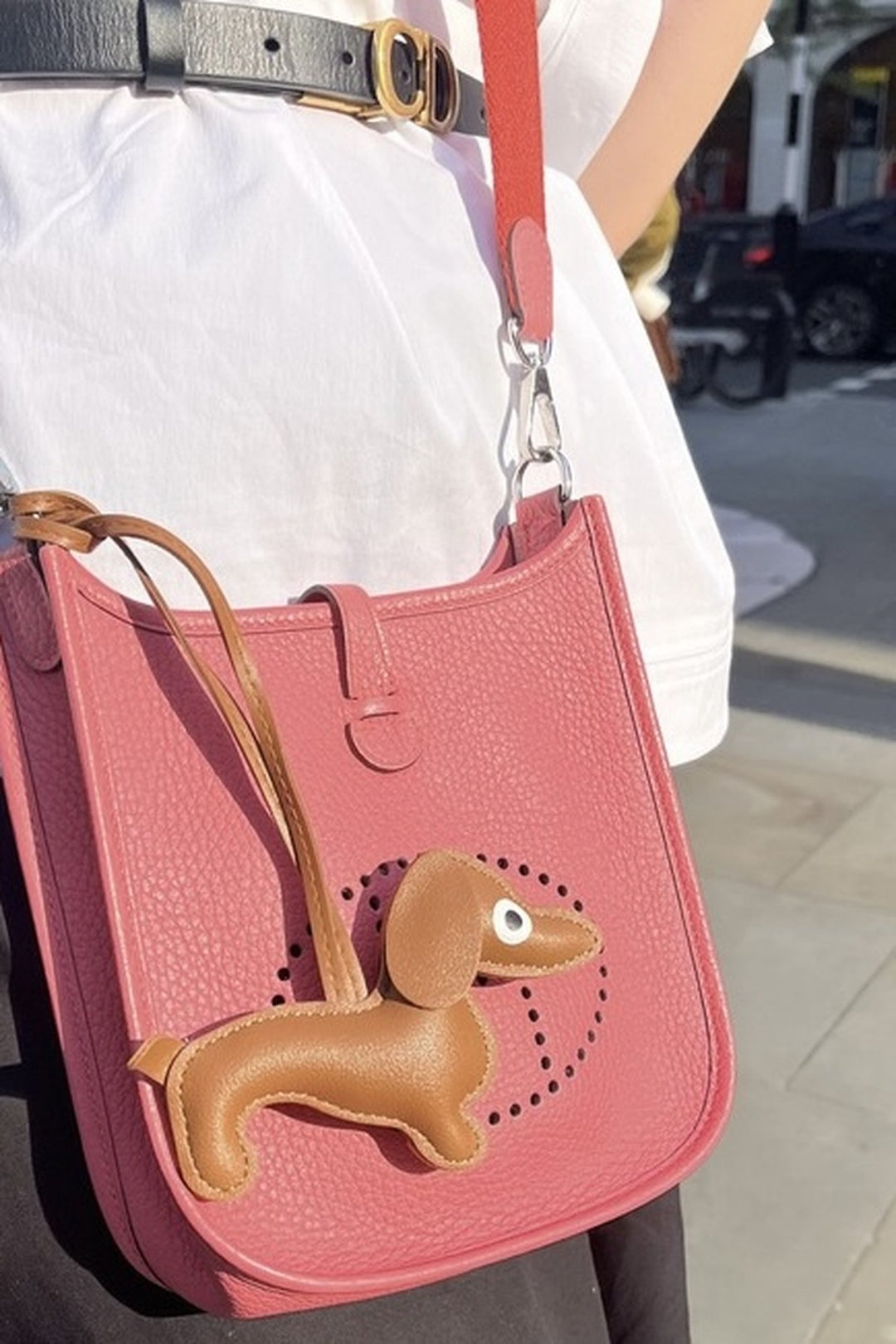 Brown Dog Bag Charm