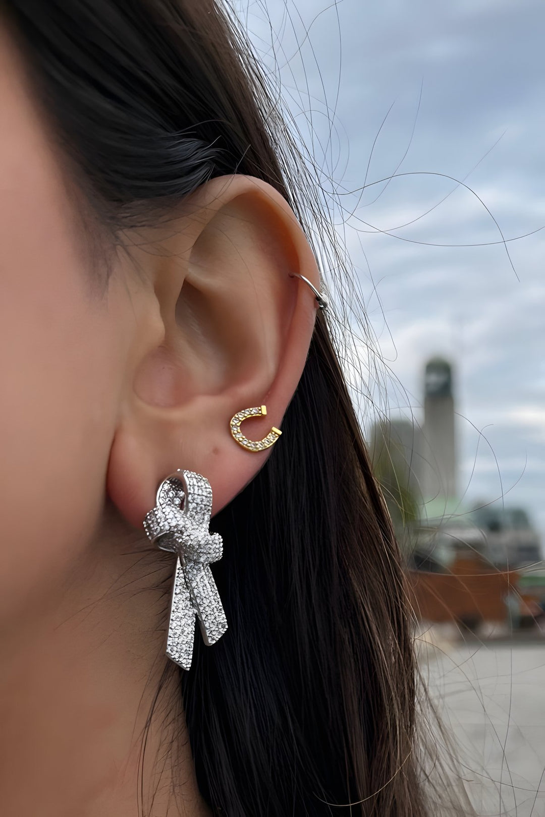 Slate Silver Earrings