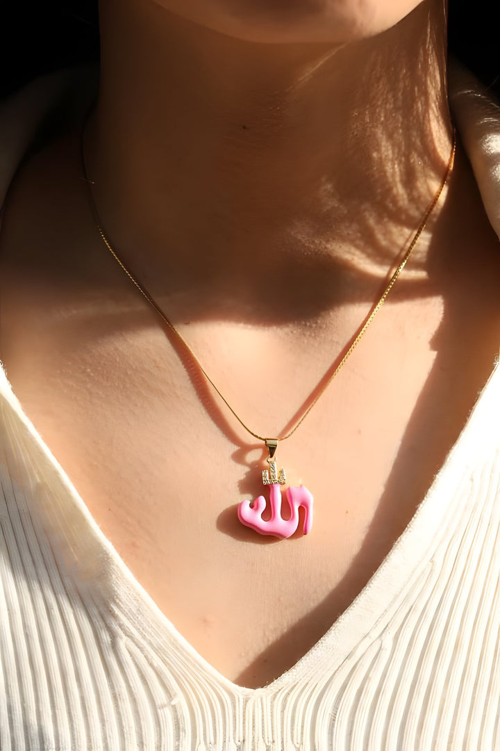 Allah Necklace Pink