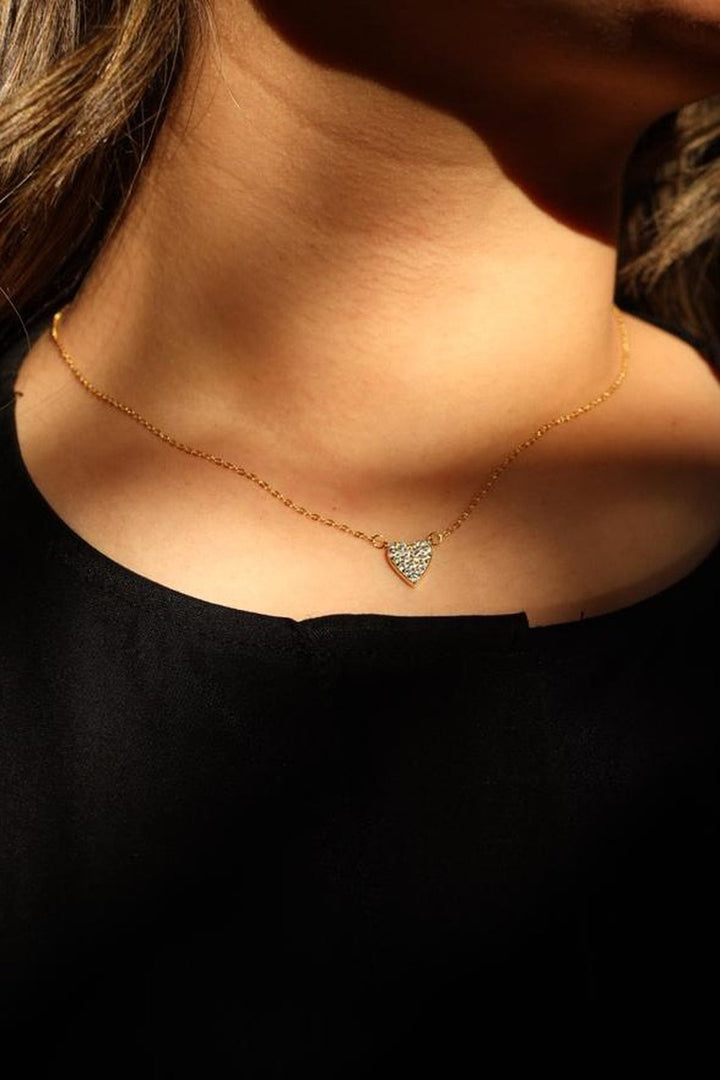 Skinny Heart Necklace