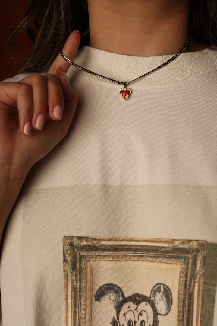Burning Love Necklace Silver