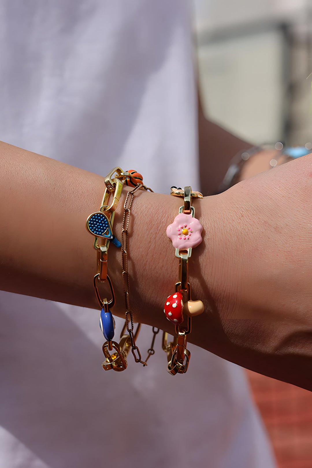 Swiss Charm Bracelet Gold