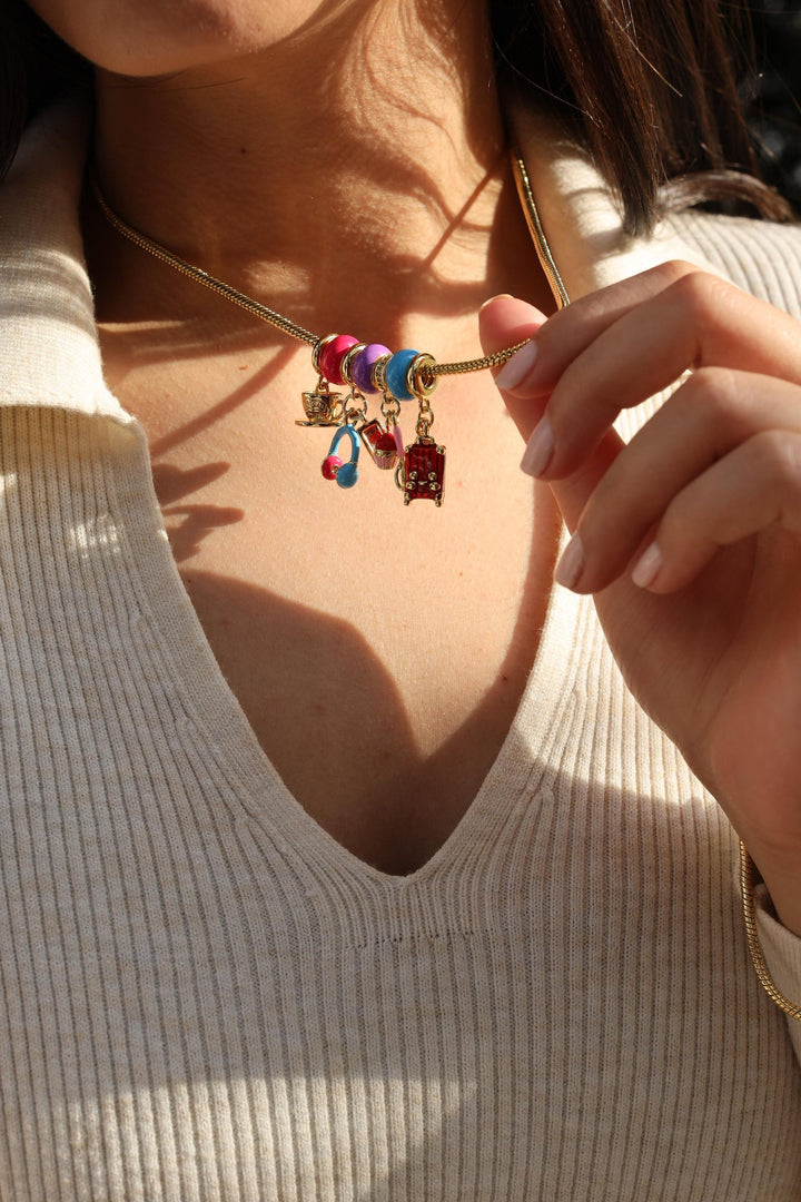 European Charms Necklace Silver
