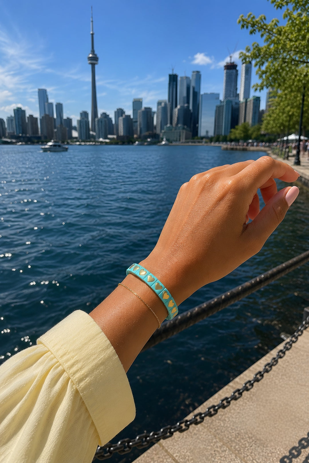 Heart Bracelet Aqua