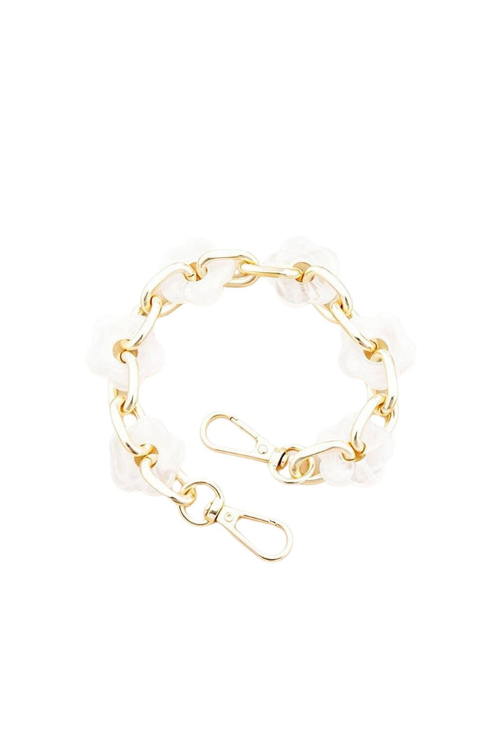 Wrist Phone Strap Floral White