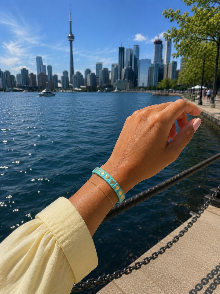 Heart Bracelet Aqua