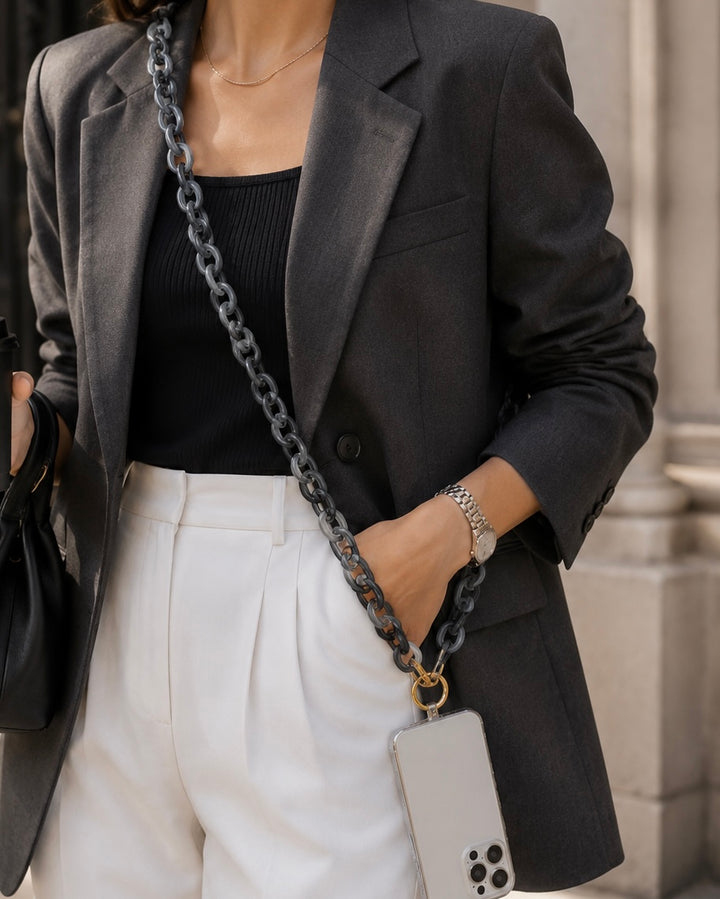 Crossbody Phone Strap Gray
