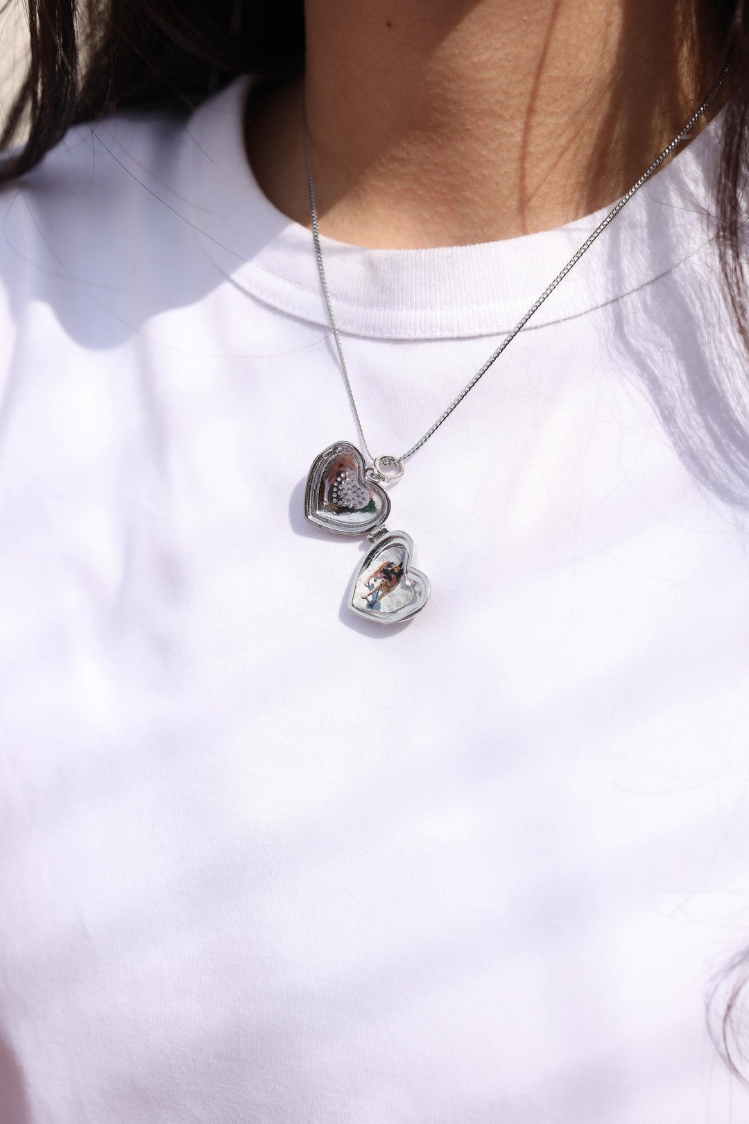 Heart Picture Locket Silver