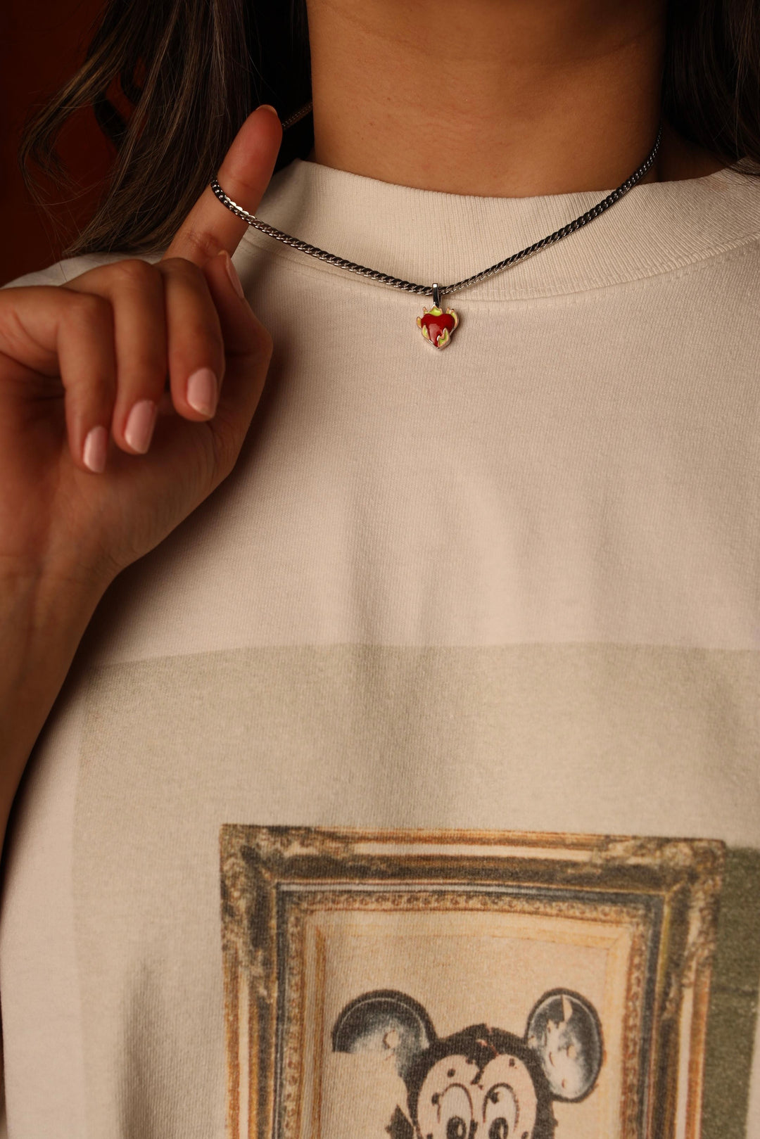 Burning Love Necklace Silver