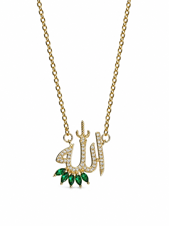 Allah Necklace Green