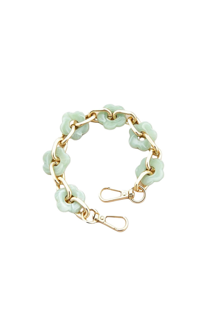 Wrist Phone Strap Floral Green