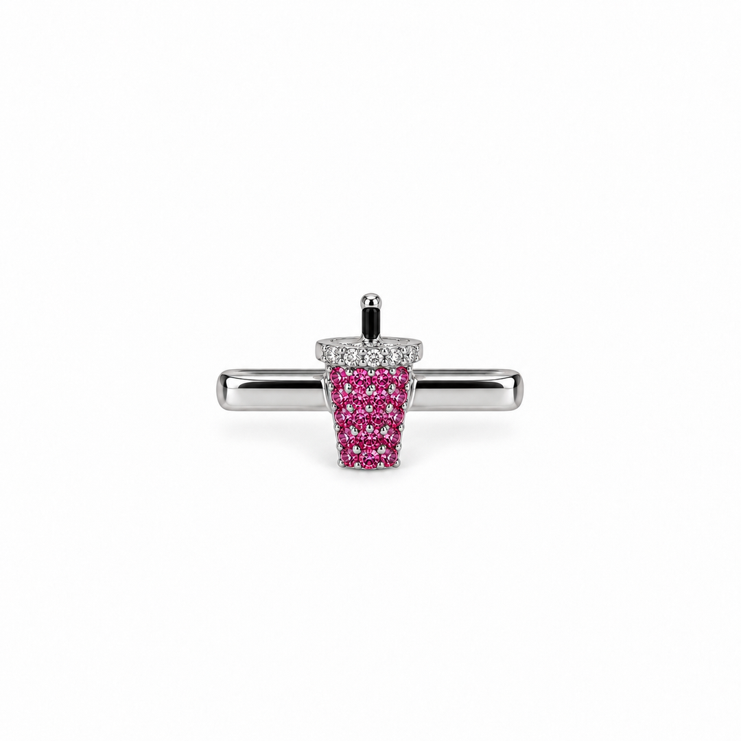 Whoop Charms Silver Pave