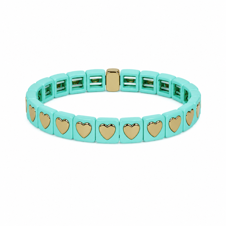Heart Bracelet Aqua