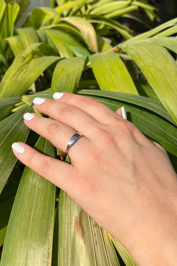 Stephie Silver Pave Ring