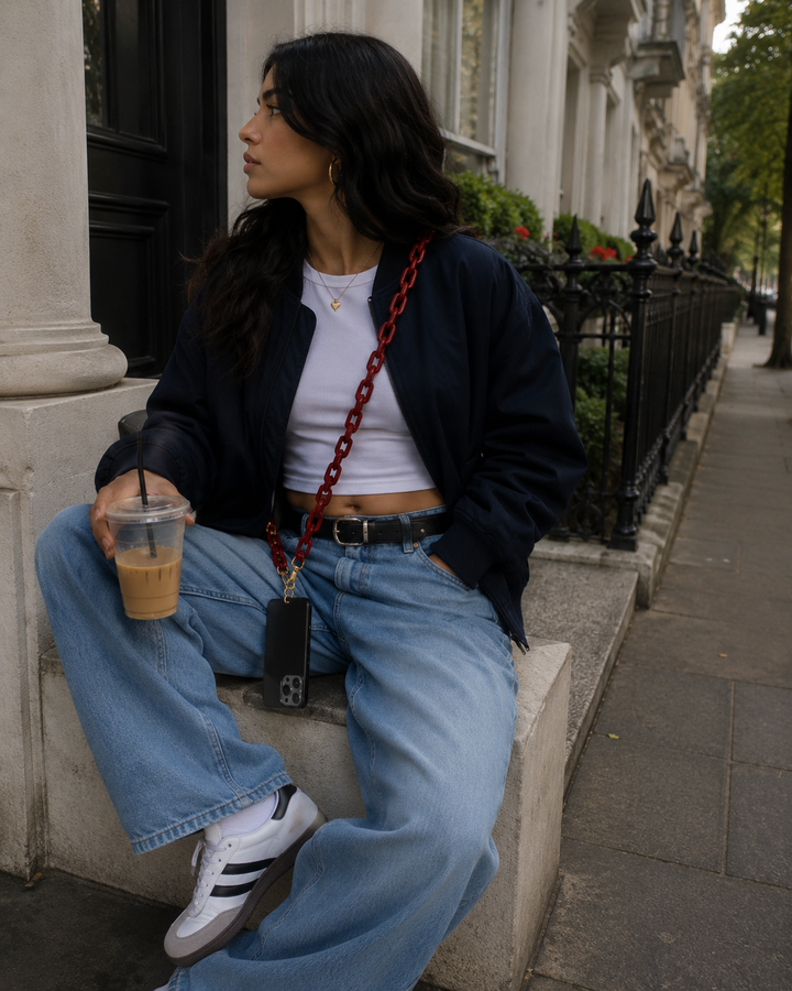 Crossbody Phone Strap Maroon