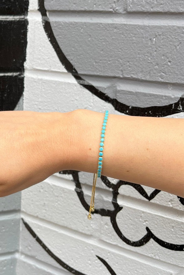 Jemma Tennis Bracelet Blue