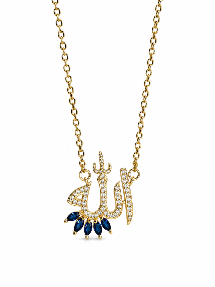 Allah Necklace Blue