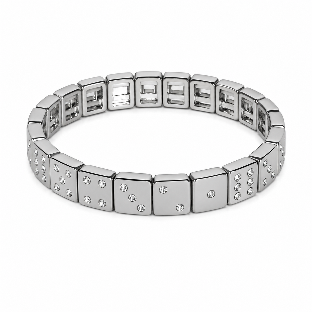Classic Dice Bracelet Silver
