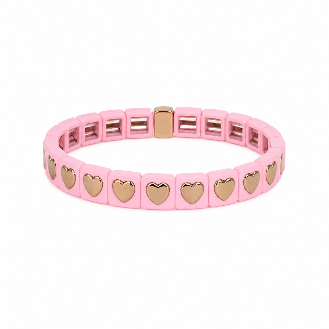 Heart Bracelet Pink