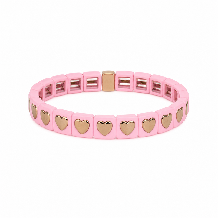 Heart Bracelet Pink