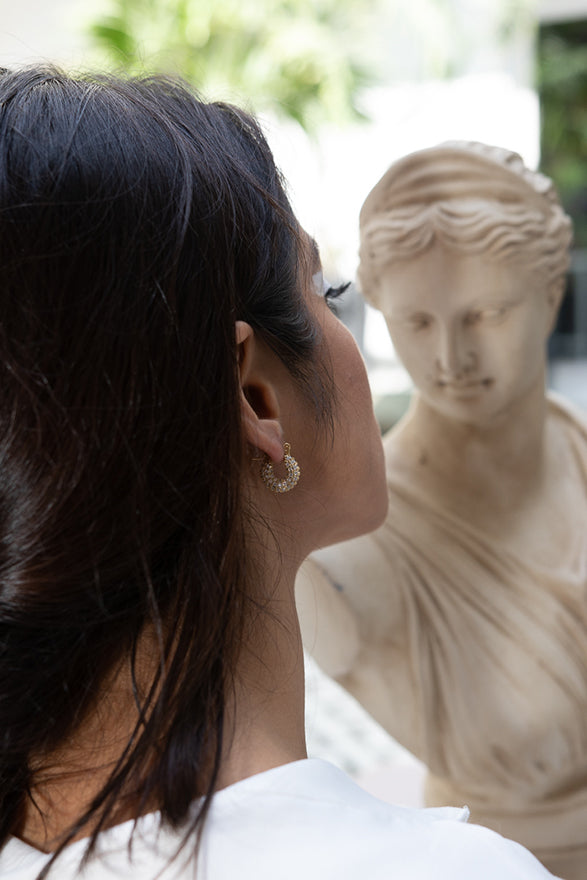 Celine Gold Mini Hoops