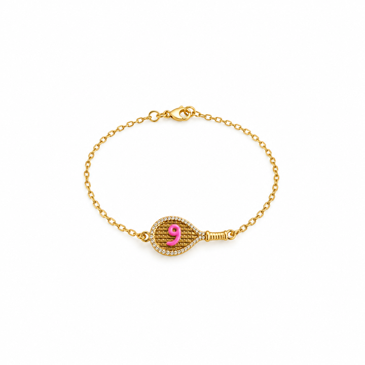 Arab Letter Racquet Bracelet Light Pink