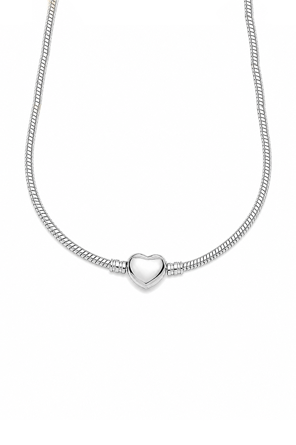 European Charms Necklace Silver