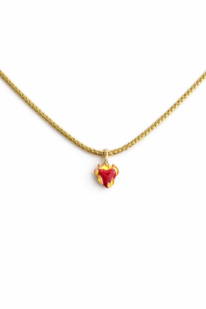 Burning Love Necklace Gold