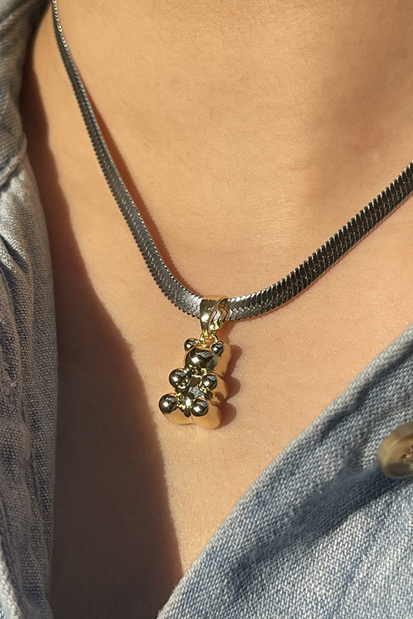 Gold Gummy Bear Pendant