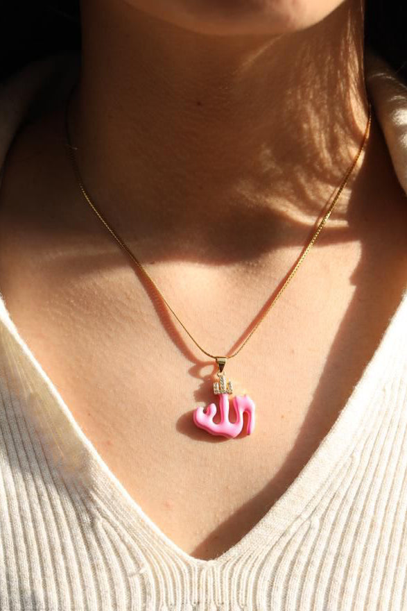 Allah Necklace Pink