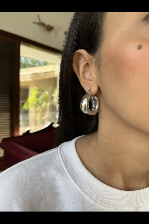 Gina Hoops Silver