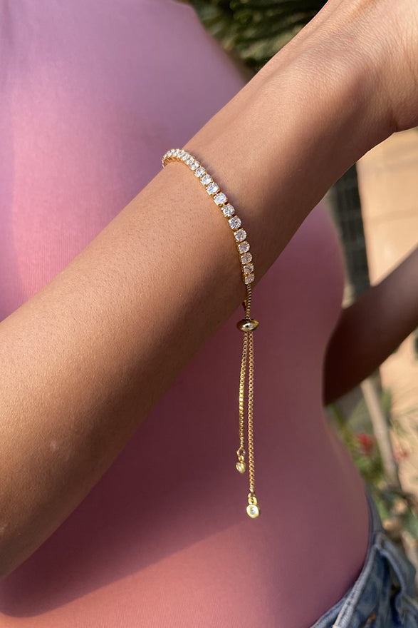 Jemma Tennis Bracelet Gold