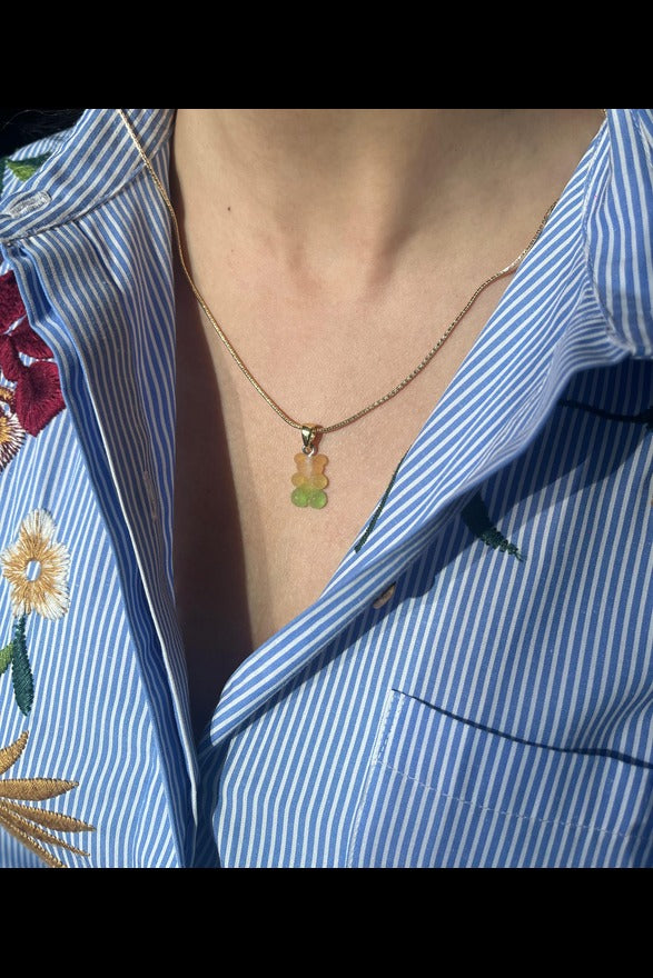 Green and Yellow Sugar Bear Pendant