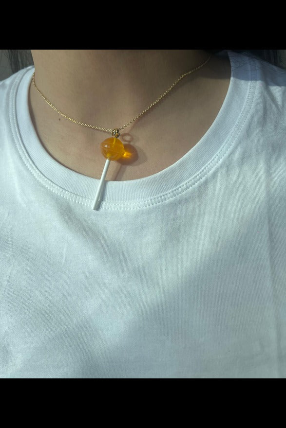 Orange Lollipop Pendant