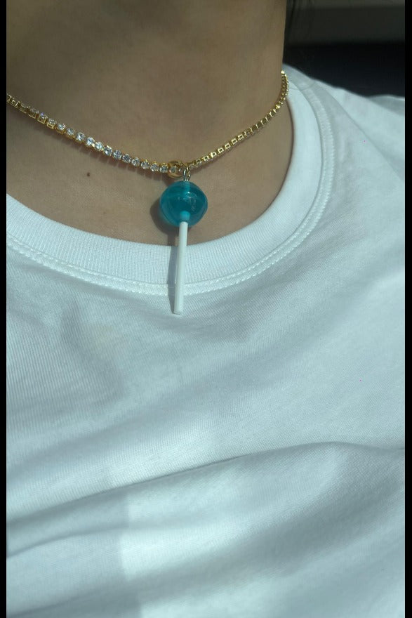 Blue Lollipop Pendant