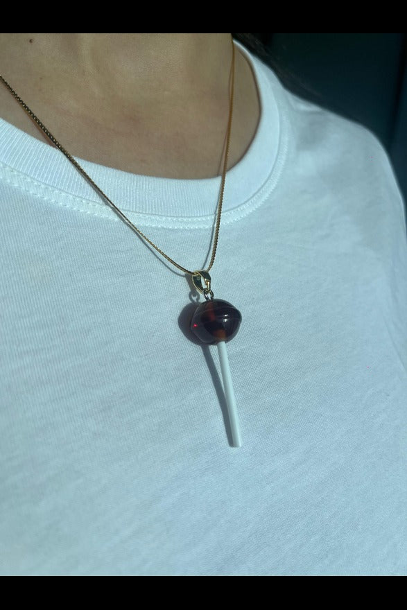 Brown Lollipop Pendant